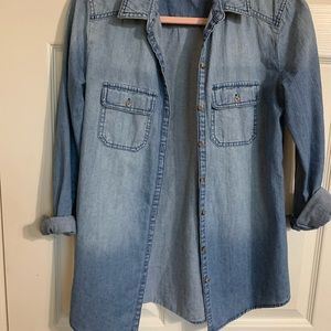 Denim button down